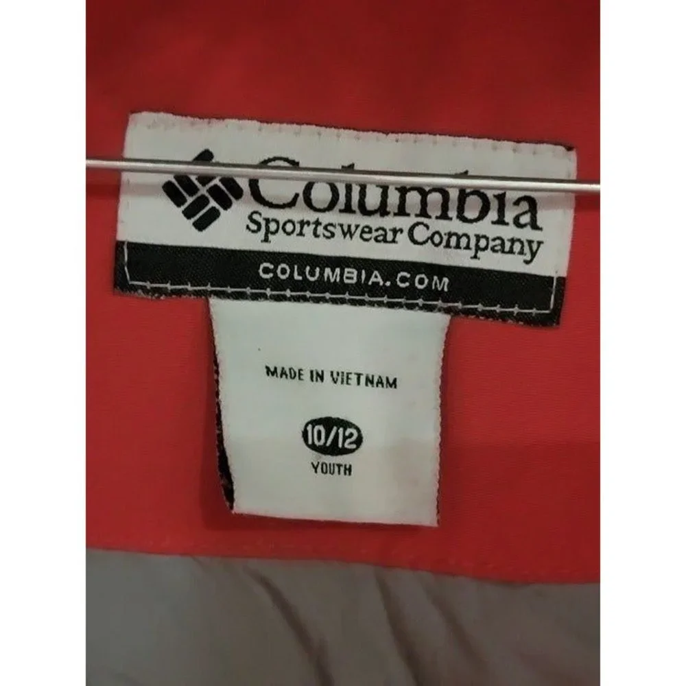 Columbia Size 10/12 Girls Pink Waterproof Insulated Hooded Puffer‎ Jacket